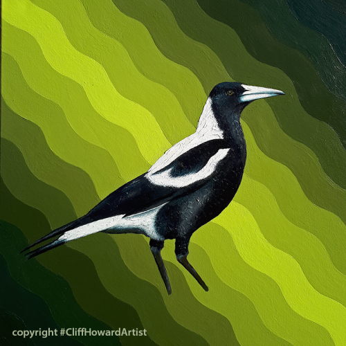 painting of a magpie [sold]
